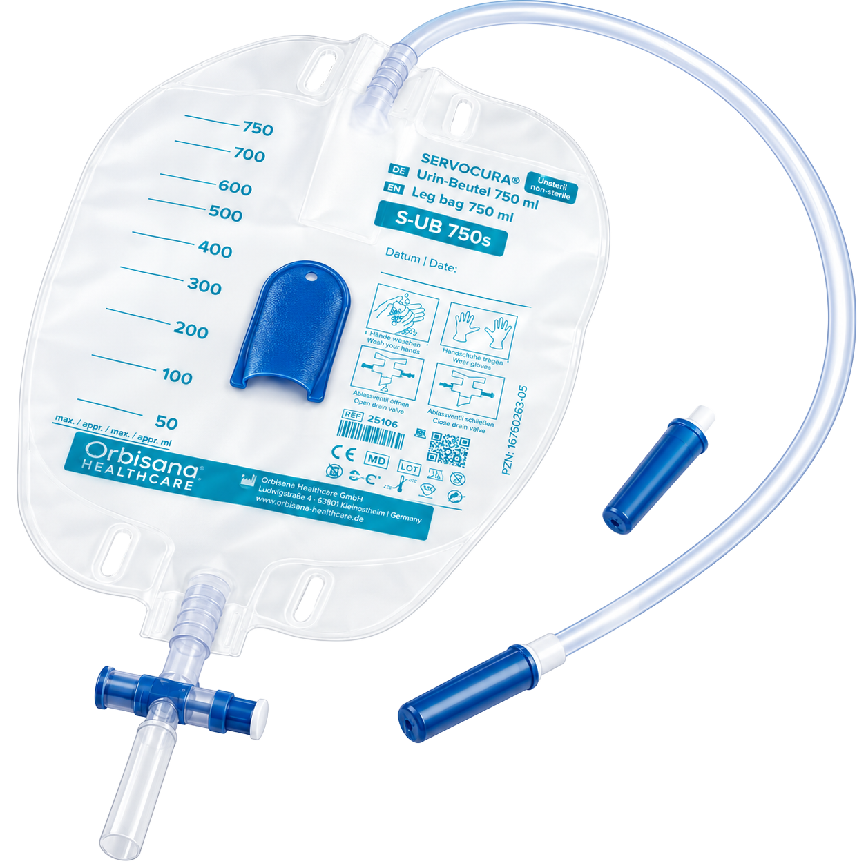 SERVOCURA® Urin-Beinbeutel 750 ml
