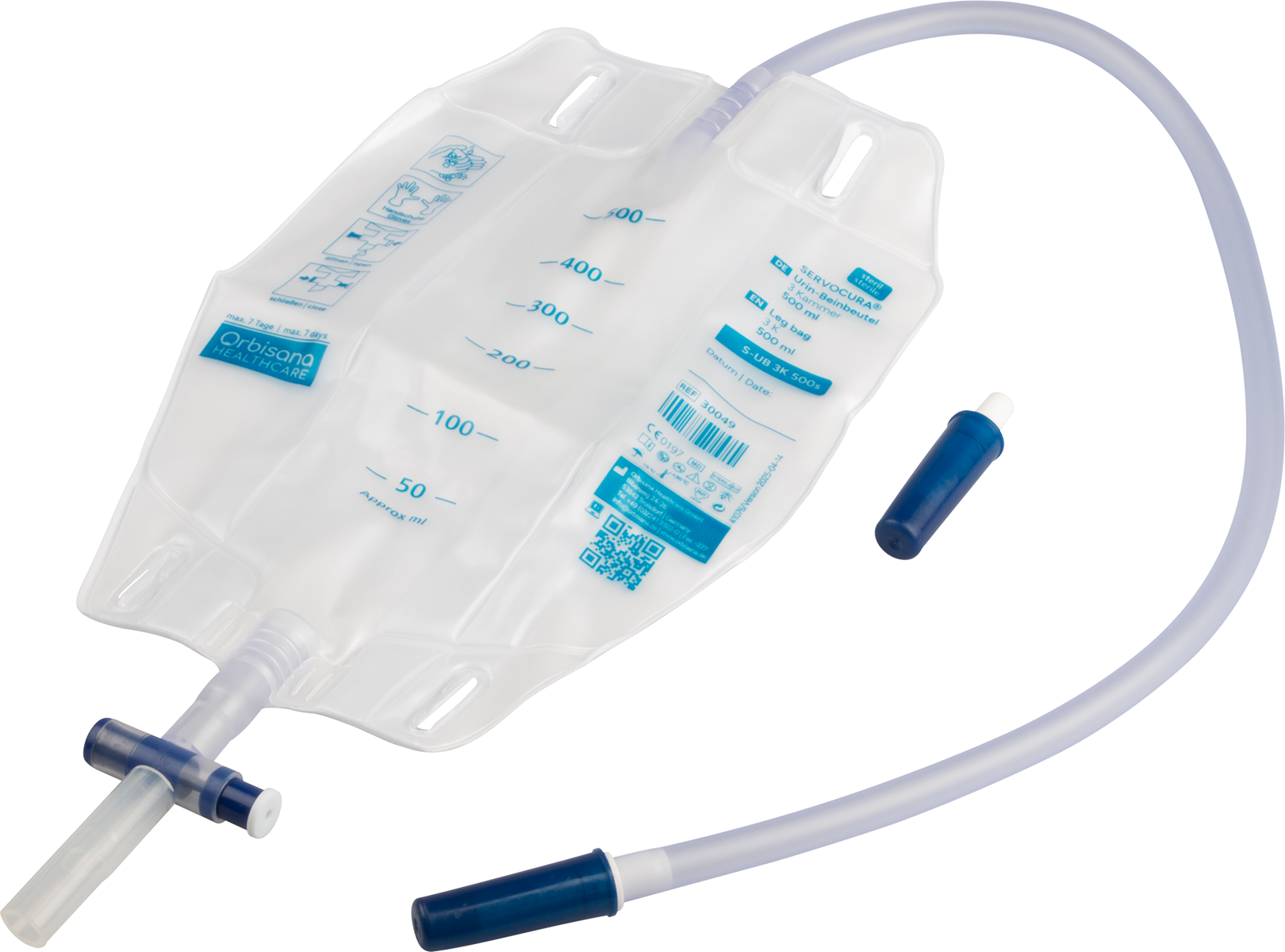 SERVOCURA® Urin-Beinbeutel 3 Kammer 500 ml