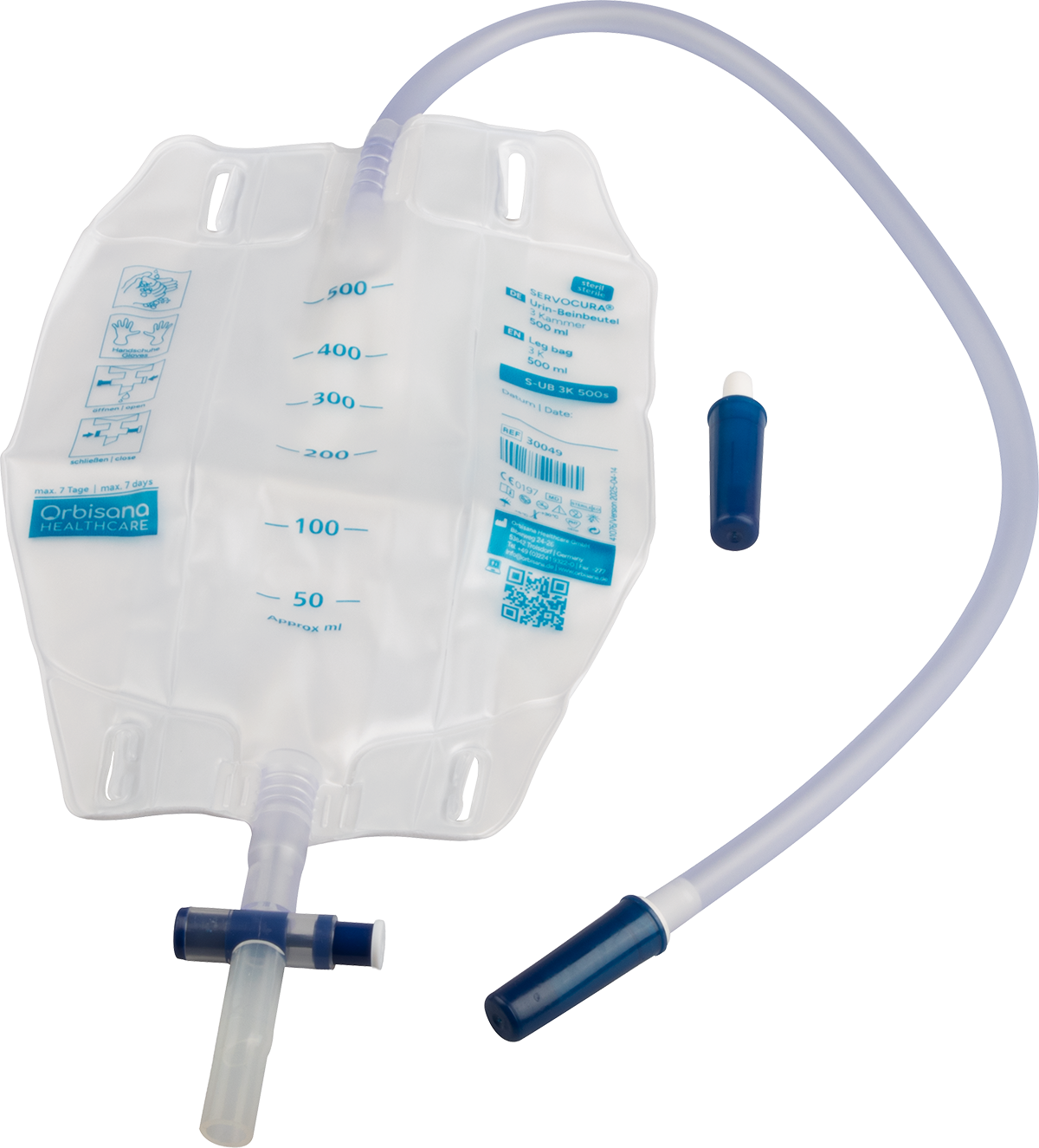 SERVOCURA® Urin-Beinbeutel 3 Kammer 500 ml